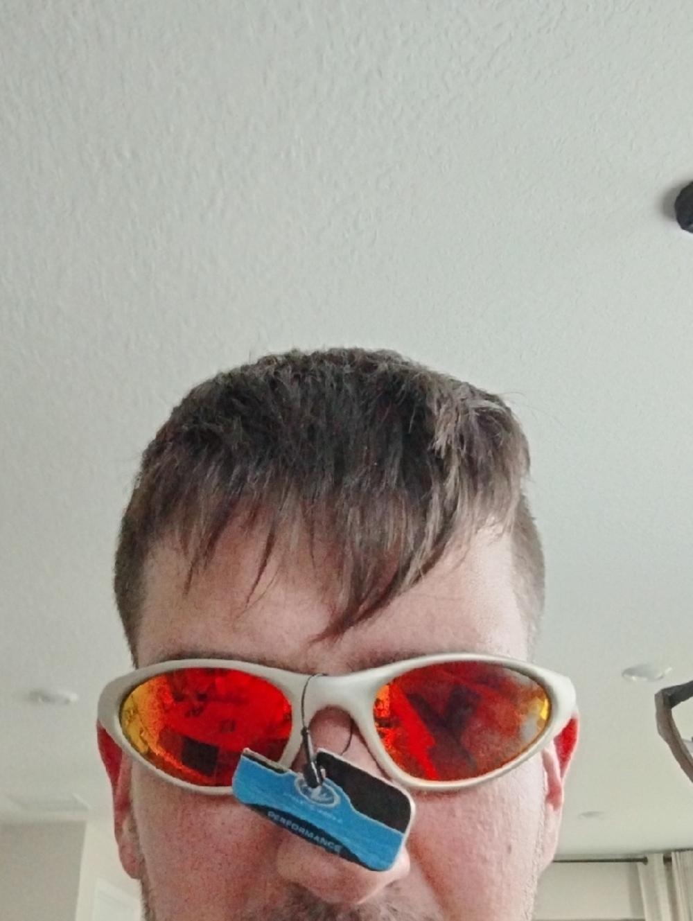2 Pair Silver Frame Sunglasses with Orange-Red Mirror Lenses - Picture 10 of 13